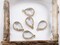 *5* 18x12mm Gold Plated Faceted Clear Glass Teardrop Pendants